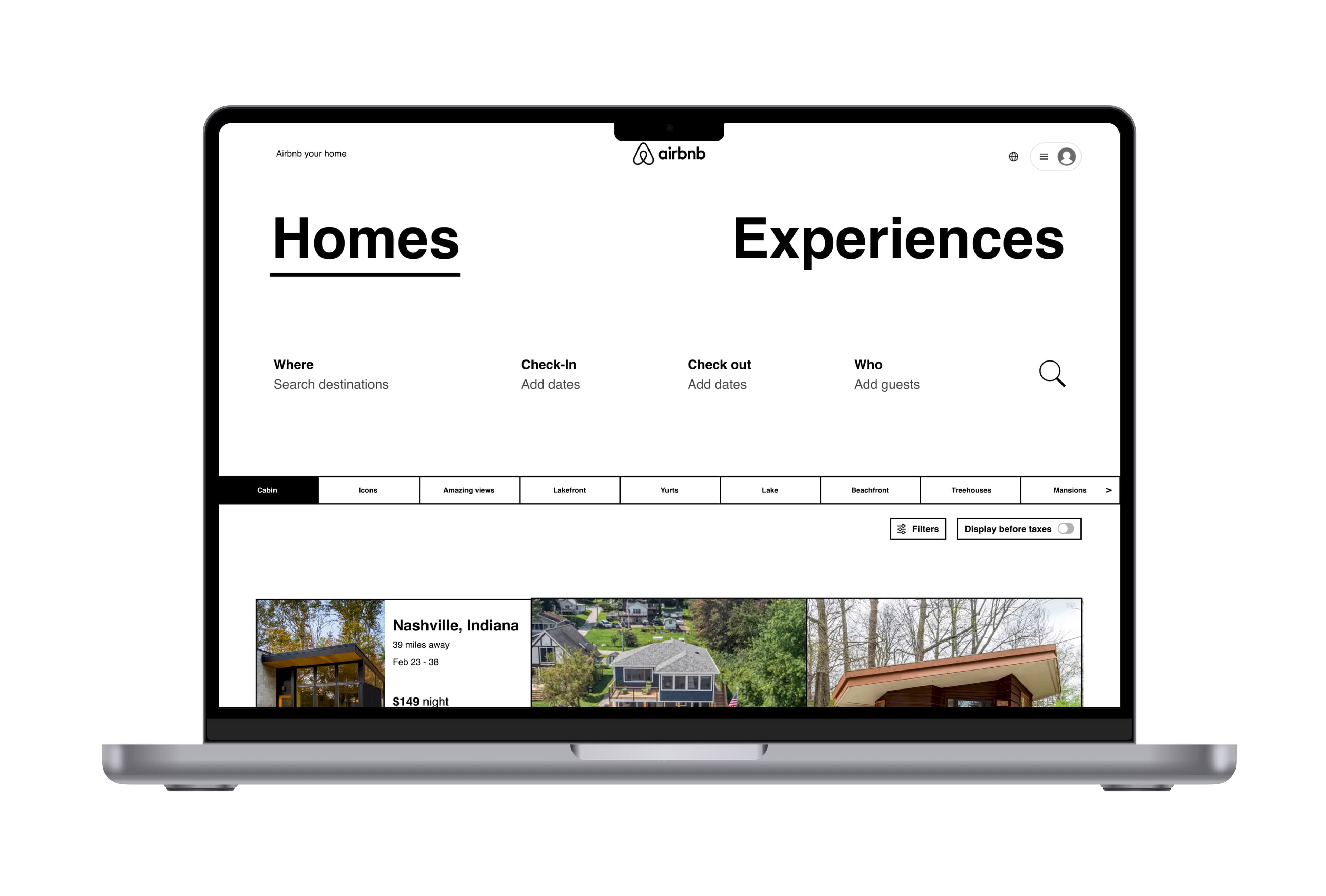Airbnb Website Redesign