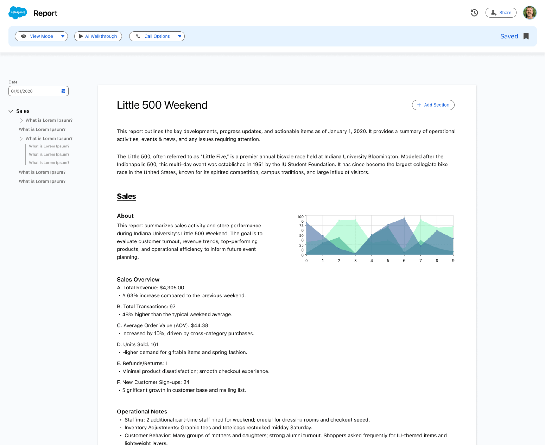 Sub document from Salesforce interview