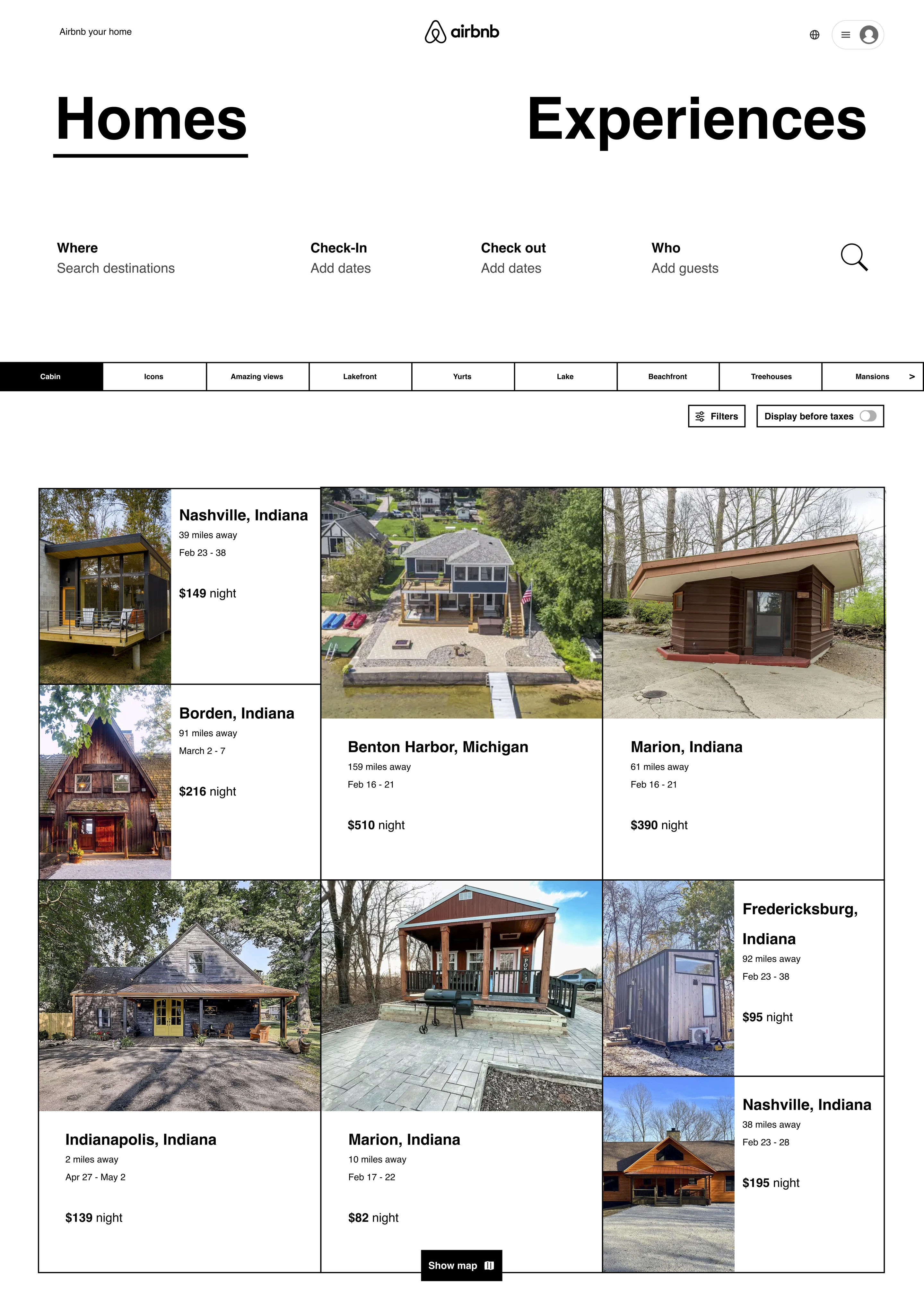 Airbnb Brutalism Style