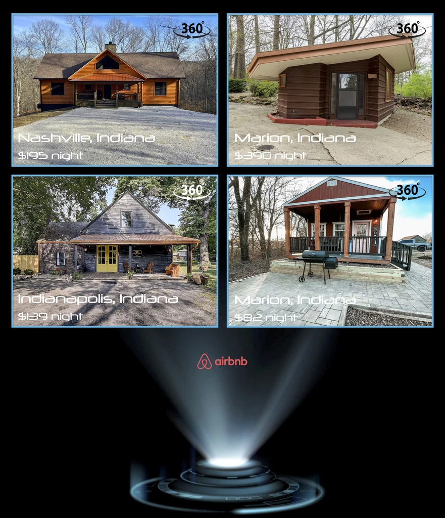 Holographic display of cabin listings