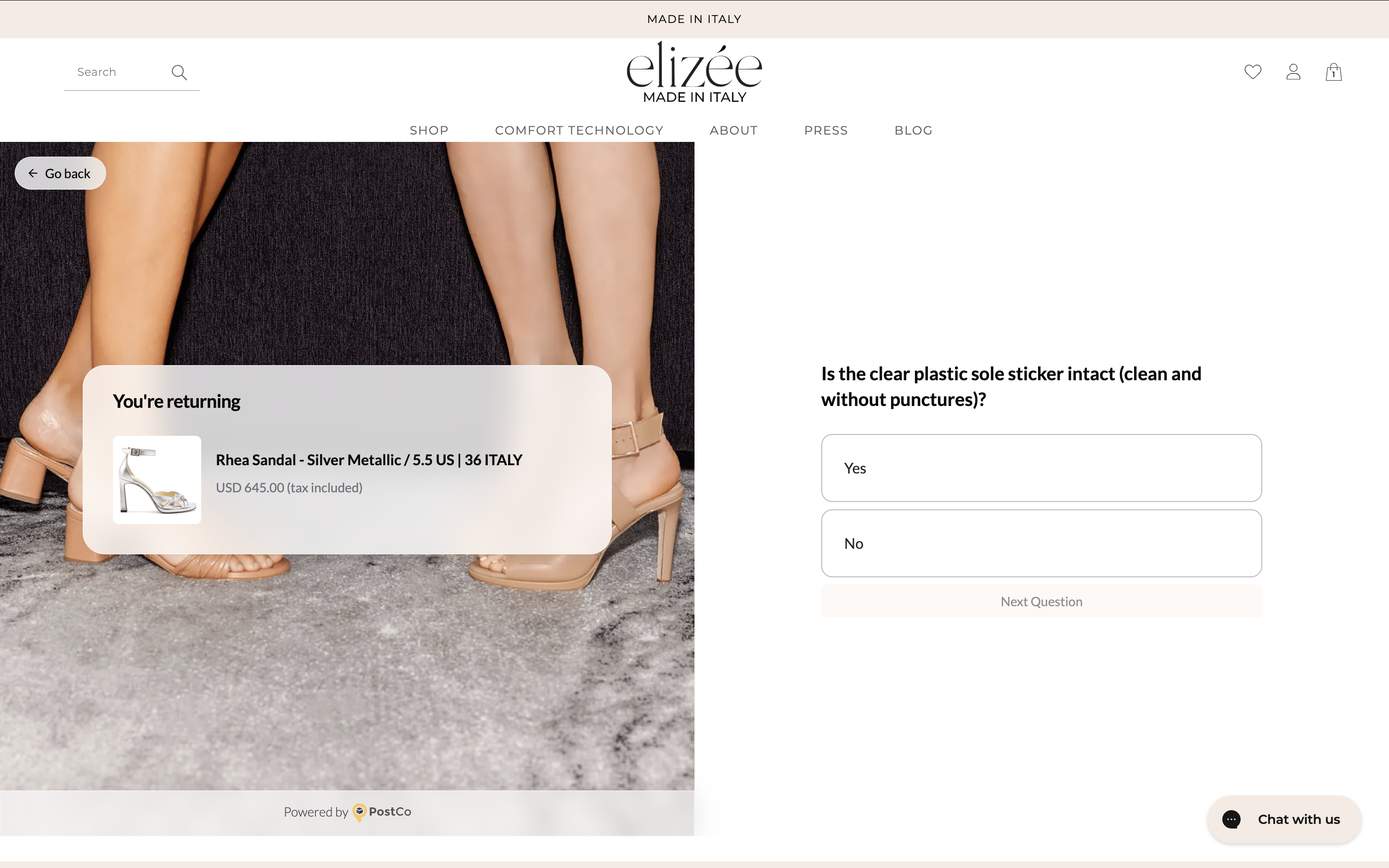 Elizee return eligibility step