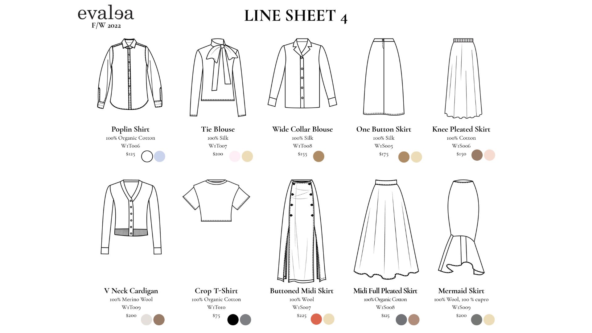 EVALEA Line Sheet Four