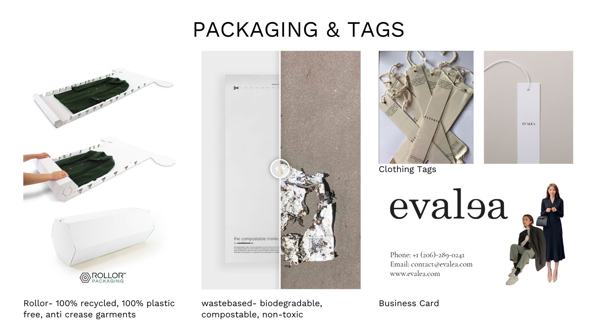 EVALEA Packaging and Tags