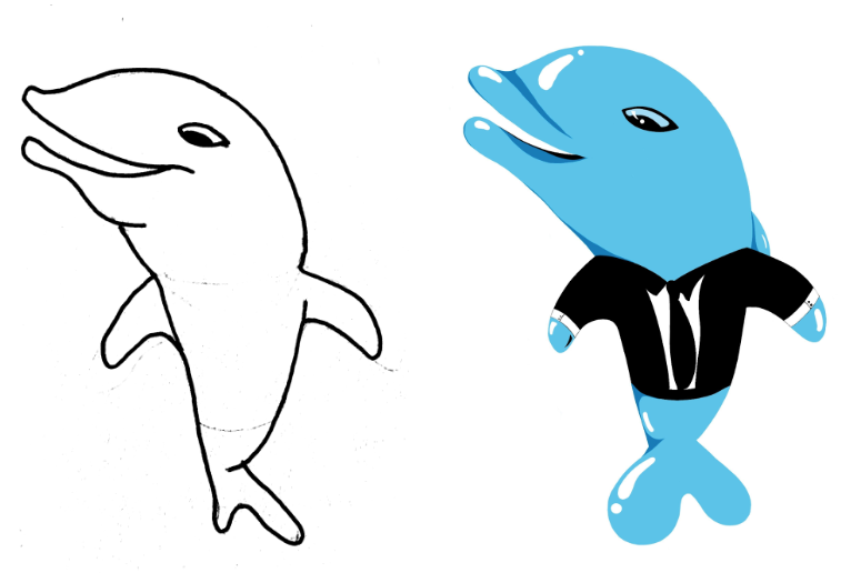 Fin the Dolphin early sketch
